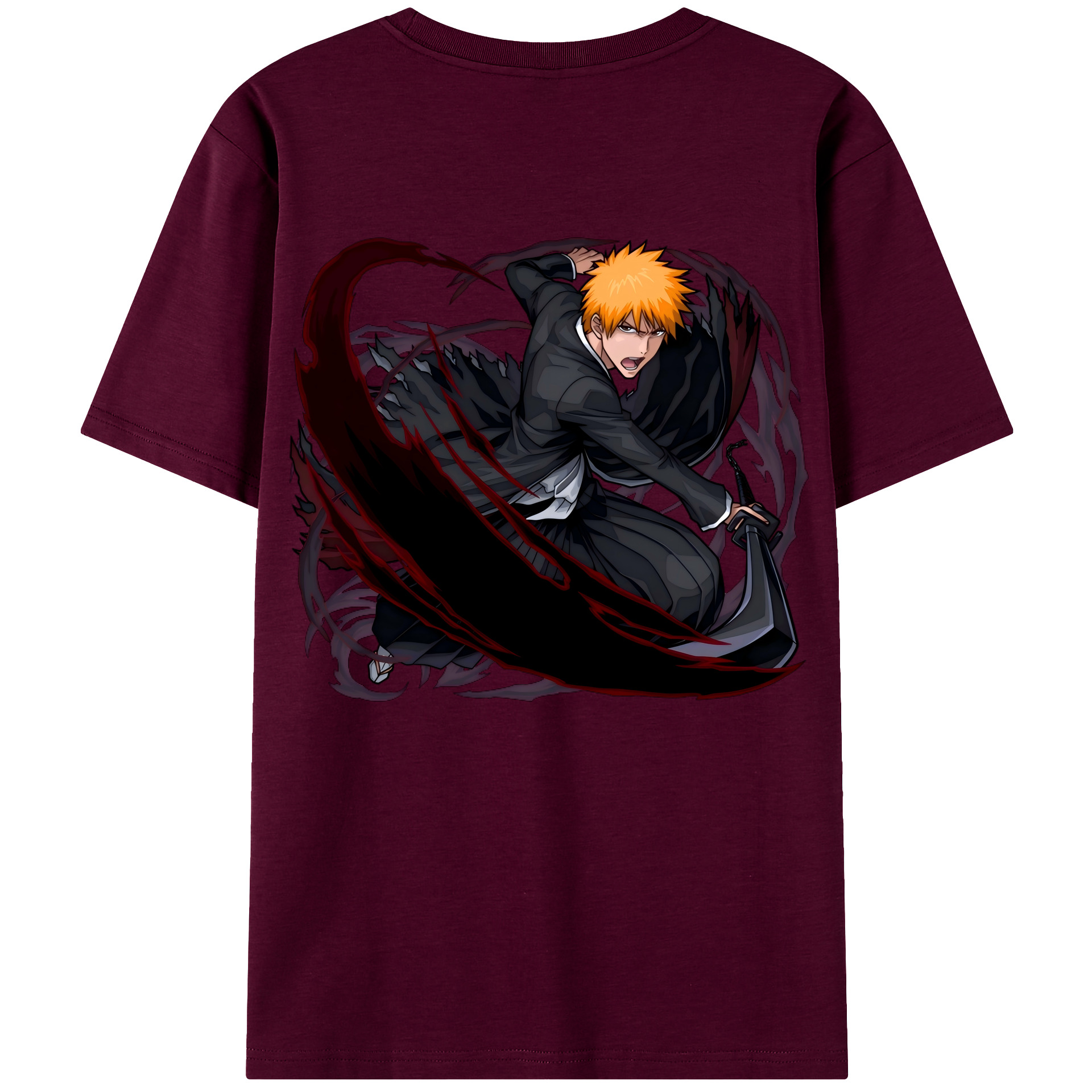 （画像用） ブリーチ 黒崎一護（くろさき いちご）BLEACH Kurosaki Ichigo レディース半袖Tシャツ(バックプリント)